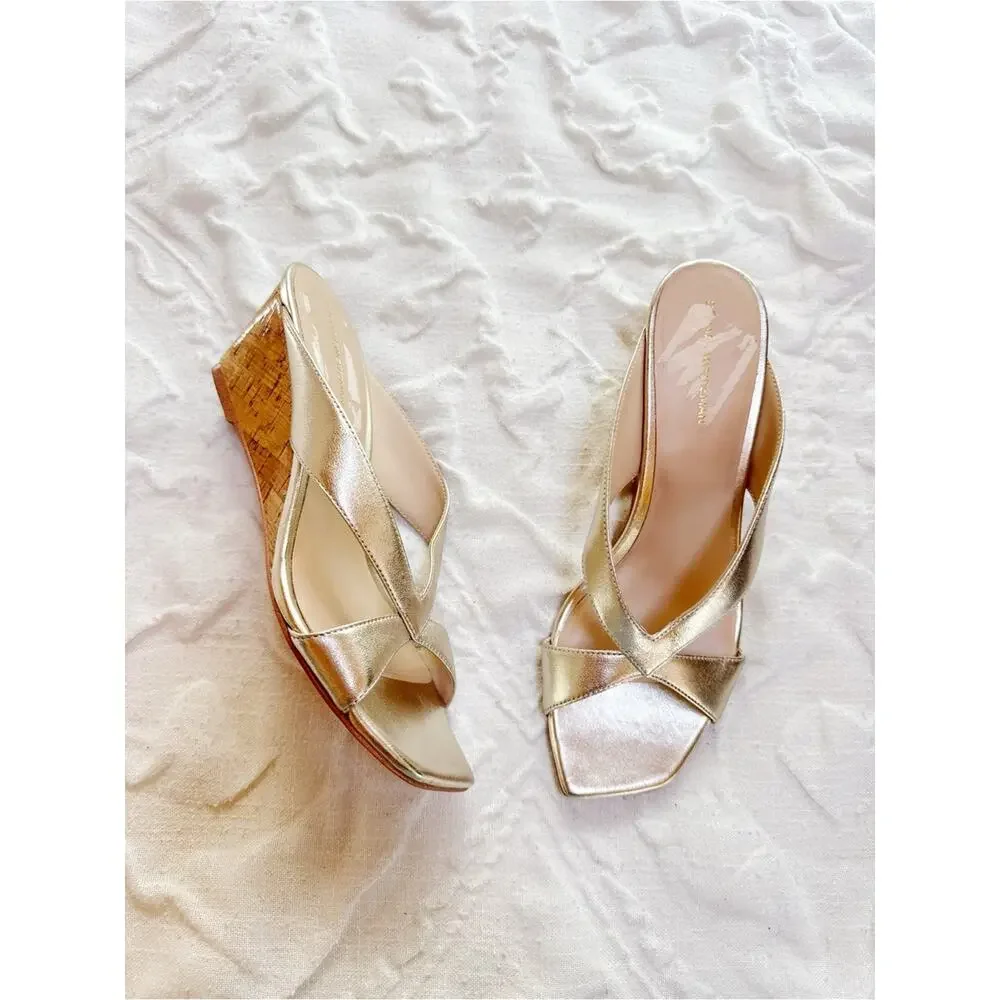 Stuart Weitzman Miami Wedge Slide Sandal Size 8
